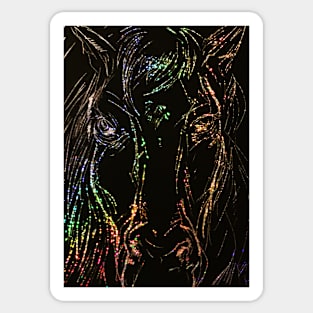 Chromatic Horse Sticker